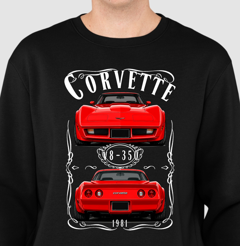 Suéter moletom Corvette vintage