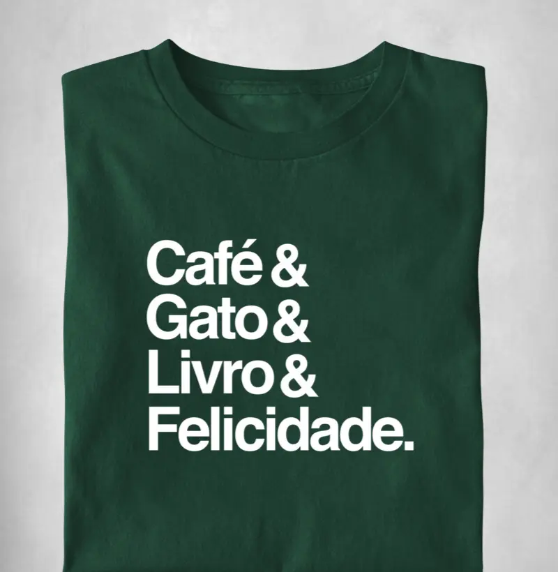 Café& Gato& Livro& Felicidade.