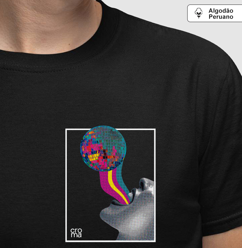 Camiseta Regular Algodão Peruano Disco Ball