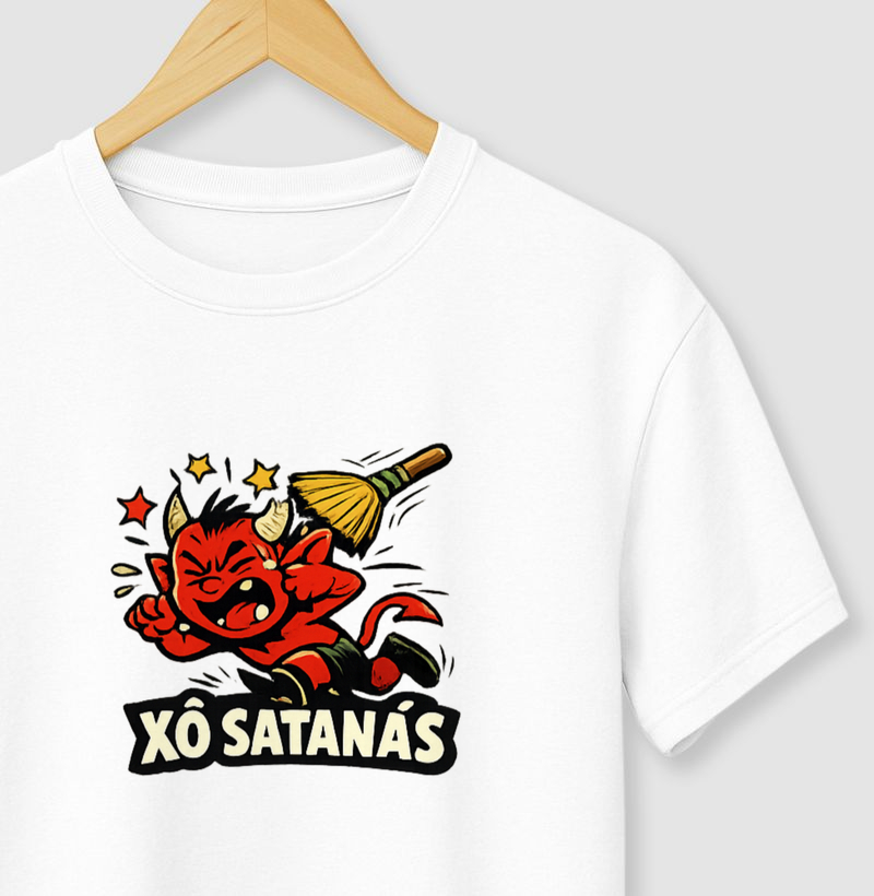 Camiseta Xô Satanás 😈🧹