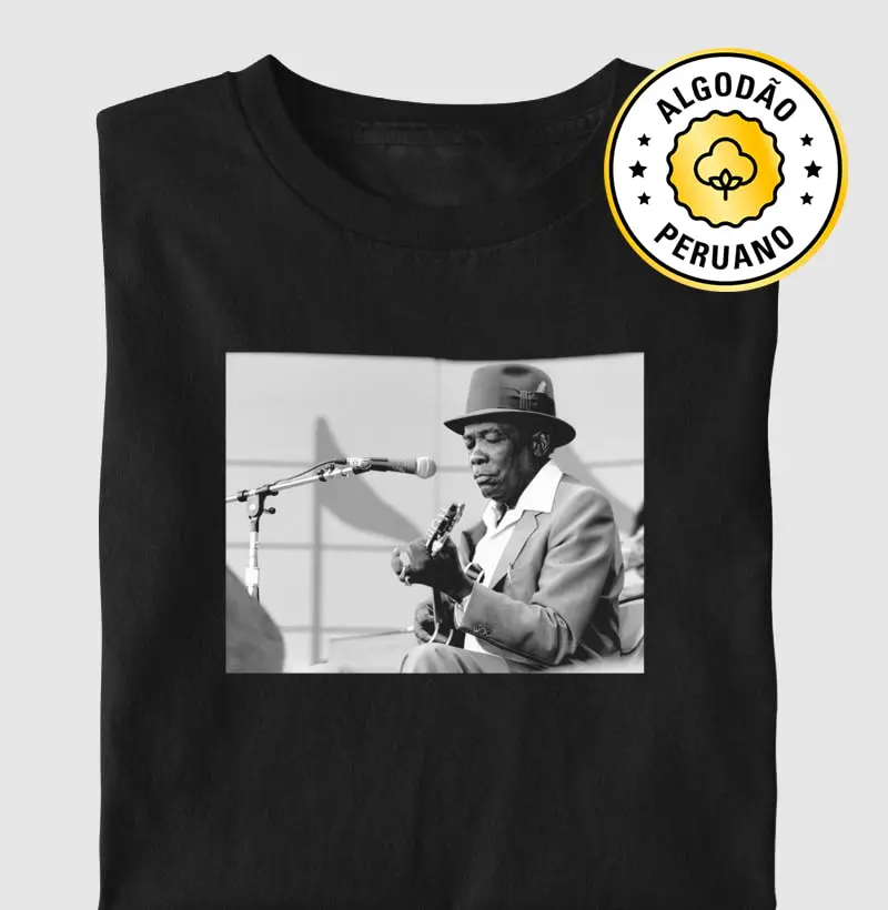John Lee Hooker, 1981 - Camiseta Algodão Peruano
