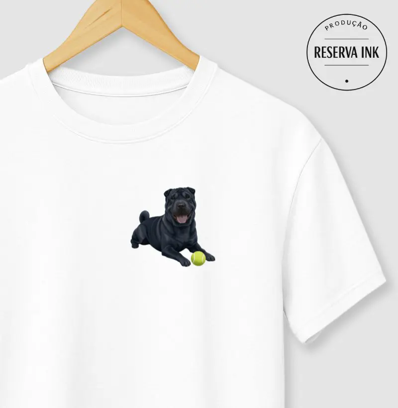 Shar-pei Preto Minimalista
