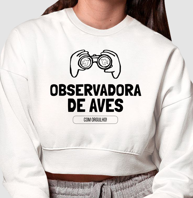 Observadora de Aves - Moletom Cropped