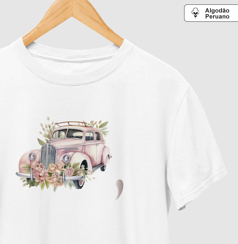 Camiseta A. P. Old car - Pink