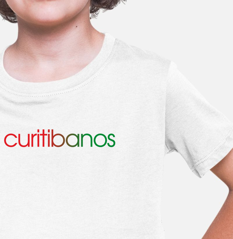 Camiseta Infantil Curitibanos Cores da Bandeira