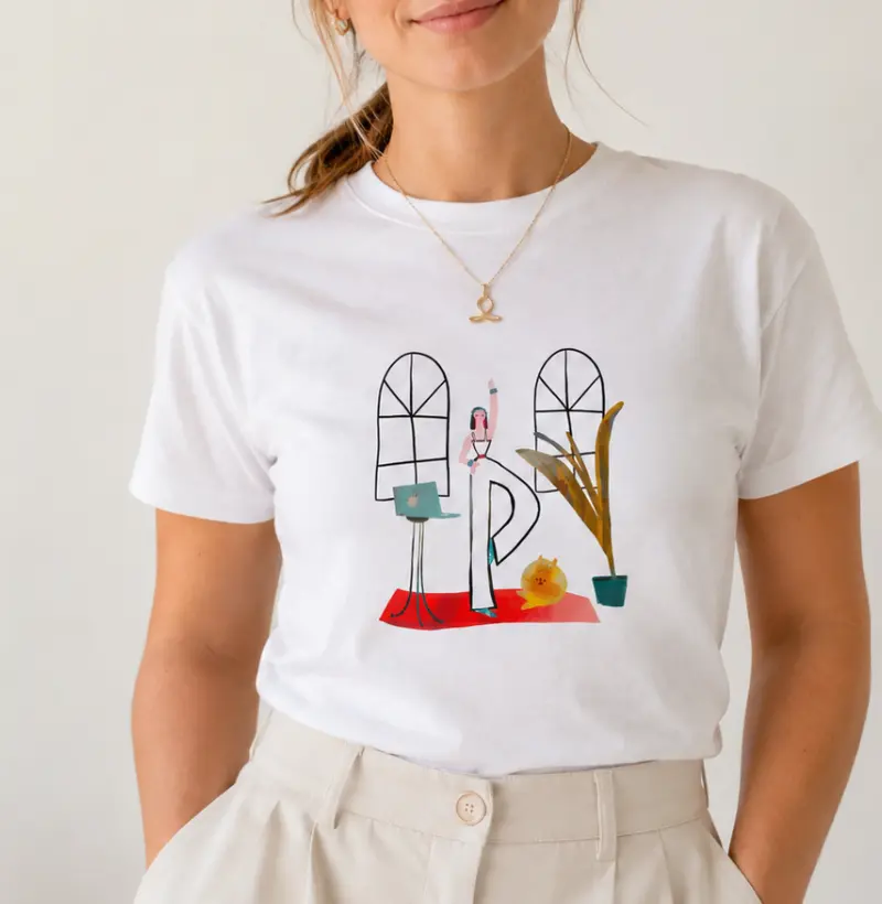 Entre Janelas & Alongamentos - Camiseta Algodão Peruano