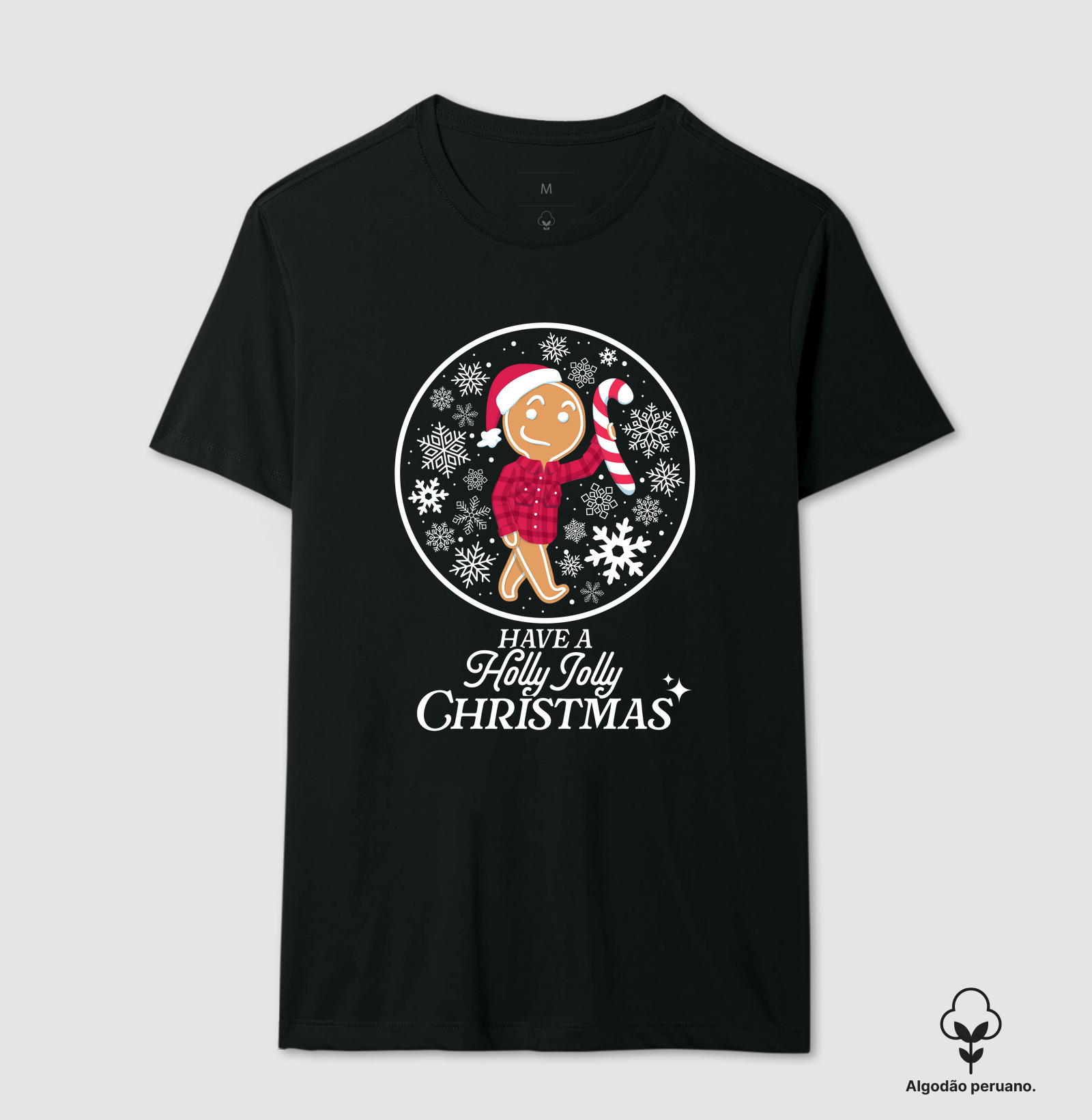 Camiseta Algodão Peruano Natal Cookie 1