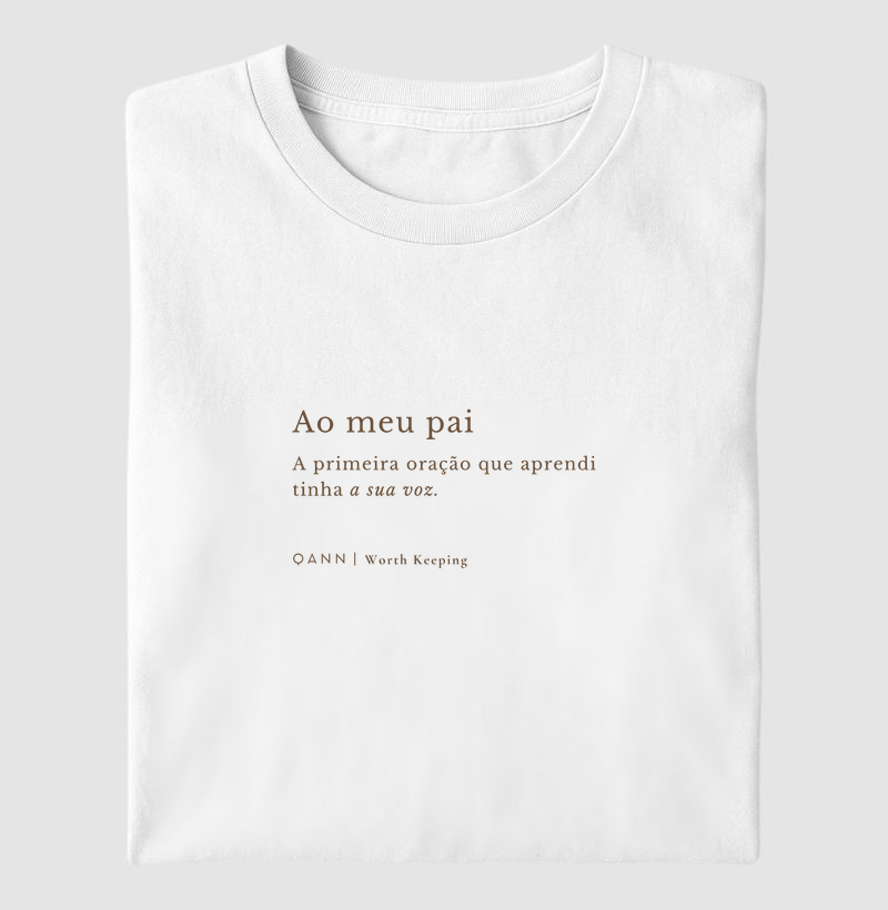 Camiseta Dia dos Pais — Ao Meu Pai Oração