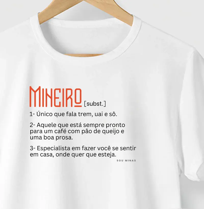 Camiseta Mineiro Dicionário | Vocabulário Mineirês