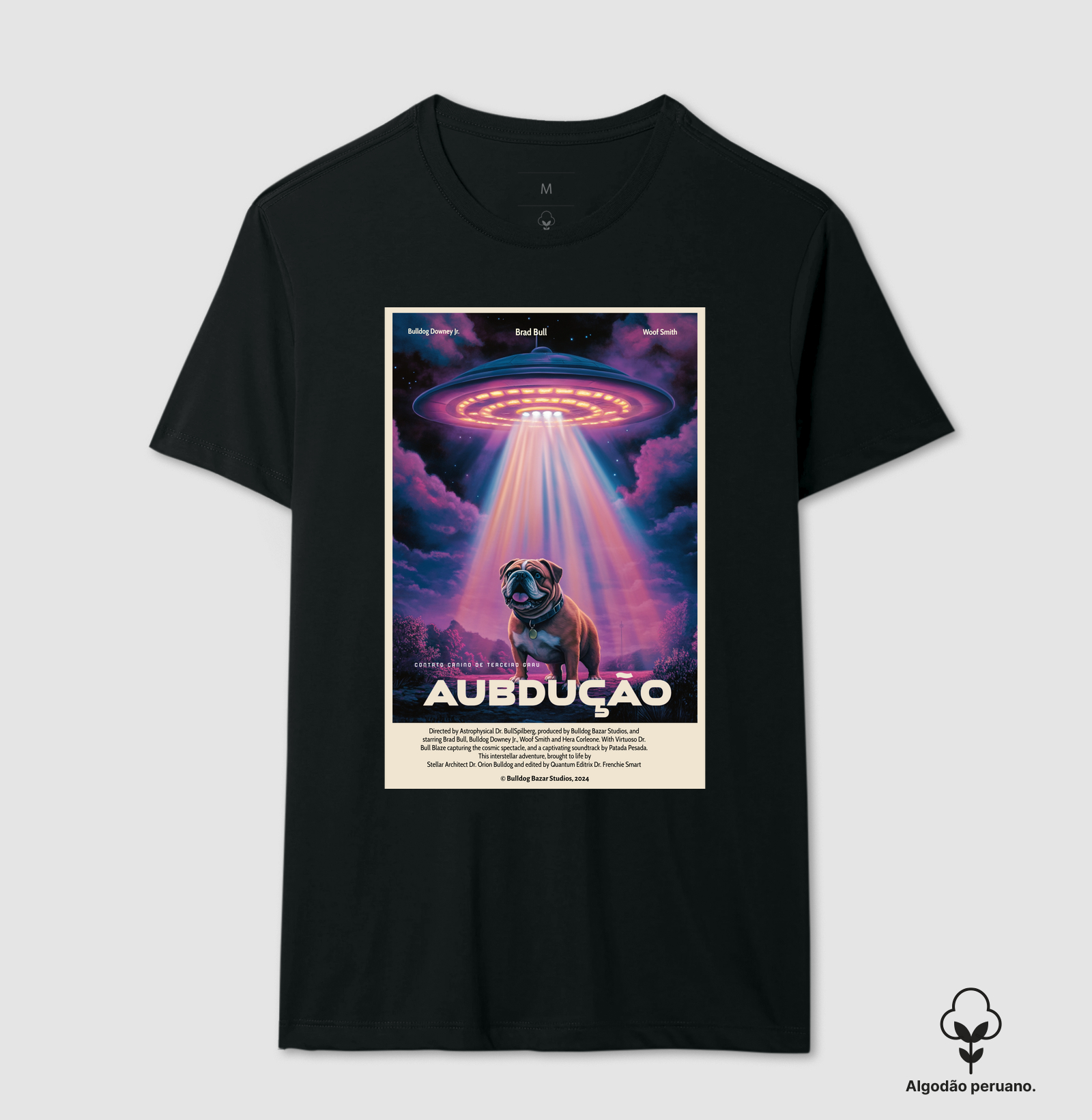 Camiseta Premium Bulldog Ingles "AUbdução"