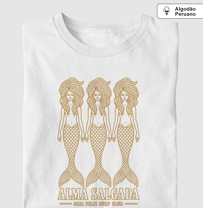 Alma Salgada | seja feliz surf club - Camiseta Algodão Peruano