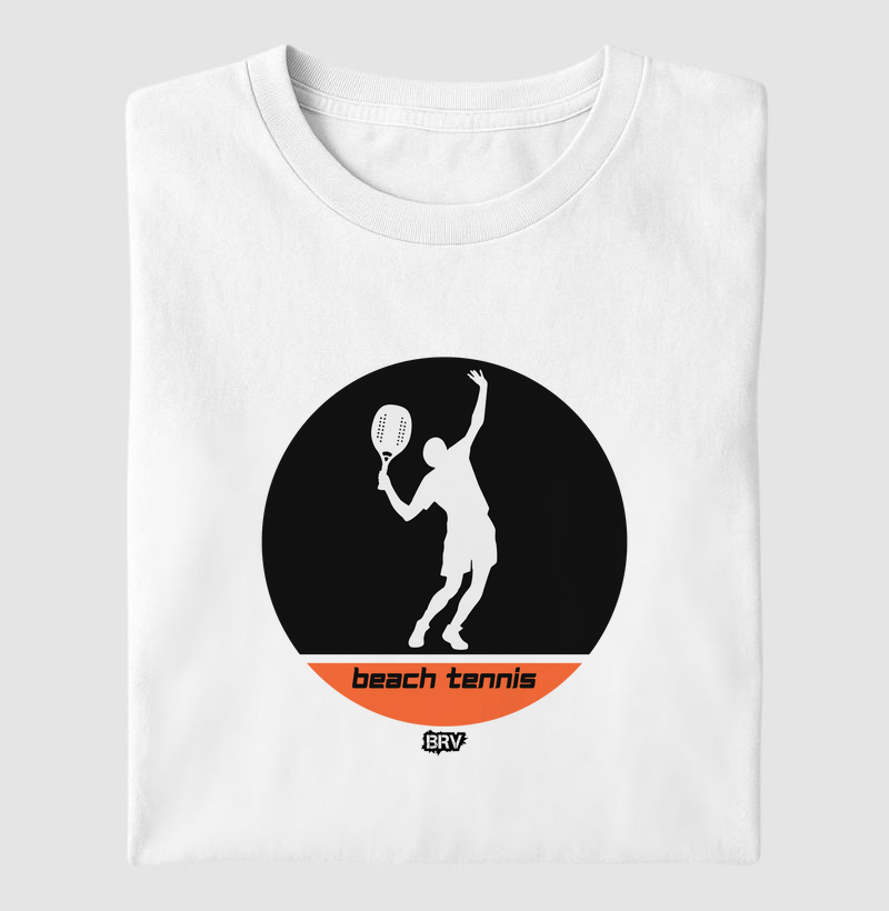 Beach tennis, no peito