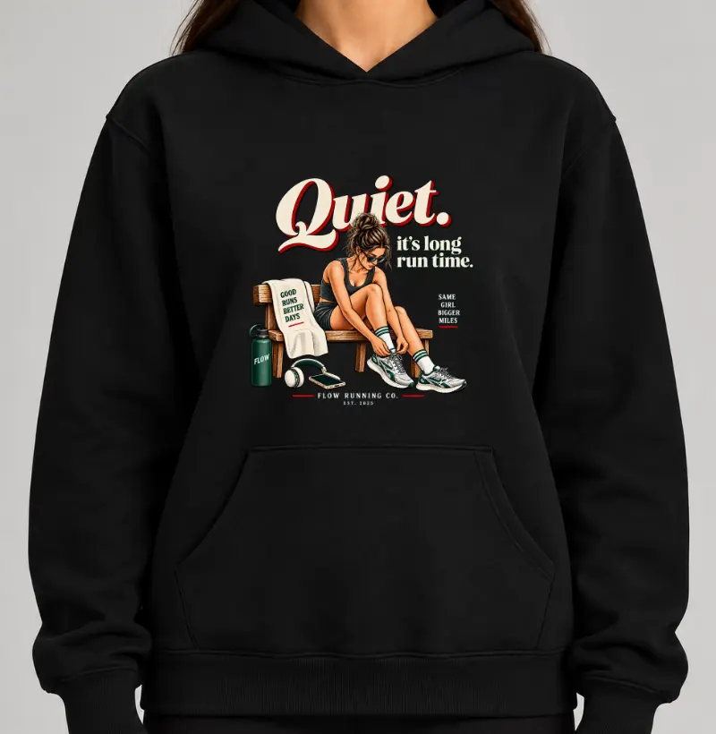 Hoodie Moletom Corrida - Quiet, It's Long Run Time