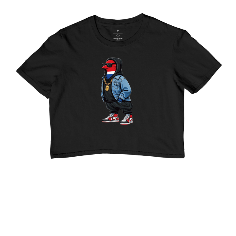 Essa estampa é puro estilo das ruas — com atitude que domina o visual streetwear! Vista essa camiseta e mostre que você tem flow, estilo e atitude em cada passo. - Cropped
