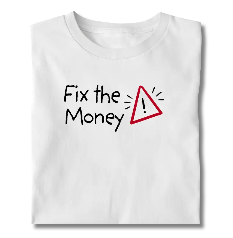 Camiseta Bitcoin Conserte o Dinheiro