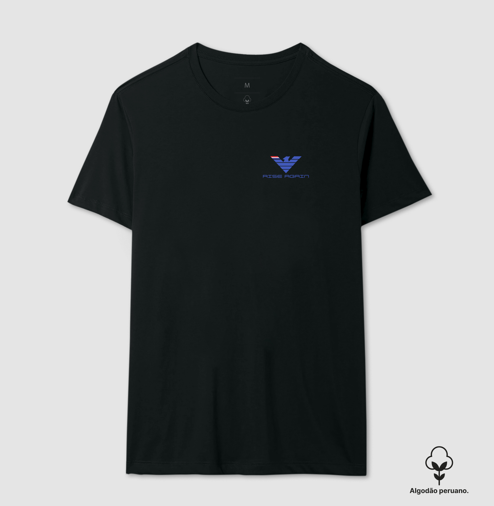 A estampa RISE AGAIN é um símbolo de confiança, superação e evolução. Com uma poderosa águia azul representando força, visão e liberdade, esta arte inspira aqueles que transformam desafios em oportunidades e nunca deixam de acreditar em seus sonhos. - Camiseta Algodão Peruano