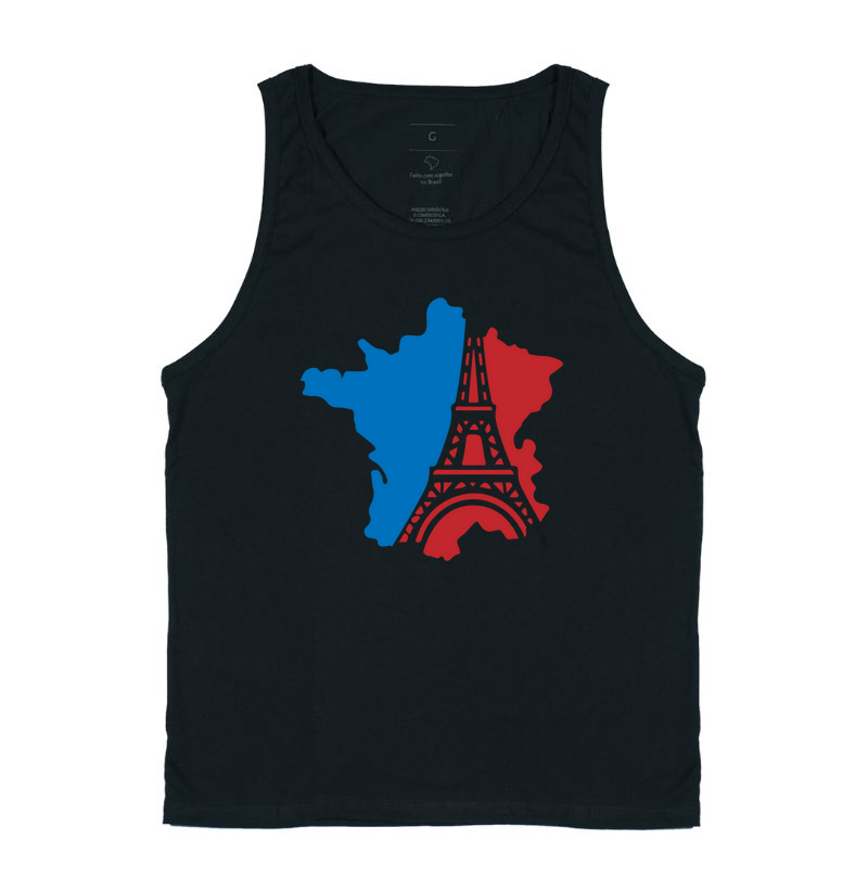 Camiseta Viagem - Mapa Torre Eiffel