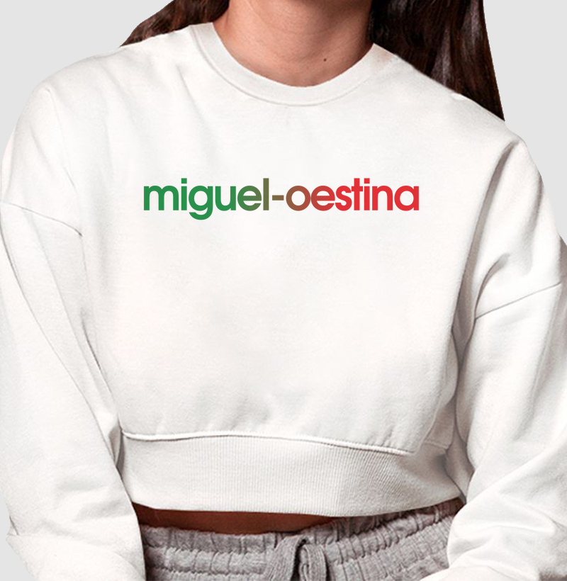 Cropped Moletom Miguel-Oestina Cores da Bandeira