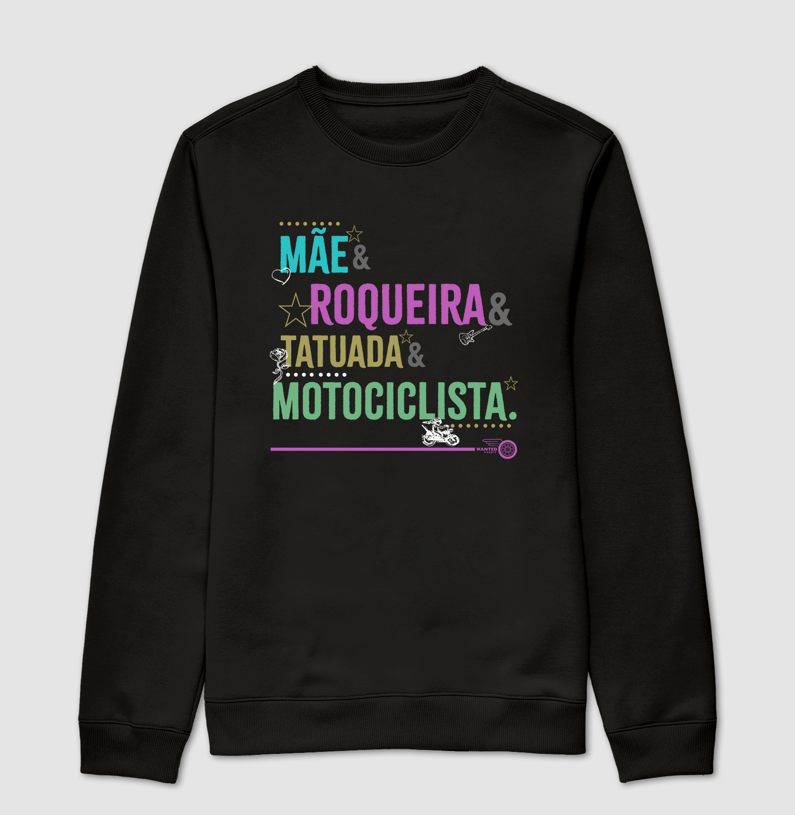 Mãe, Roqueira, Tatuada, Motociclista - Color