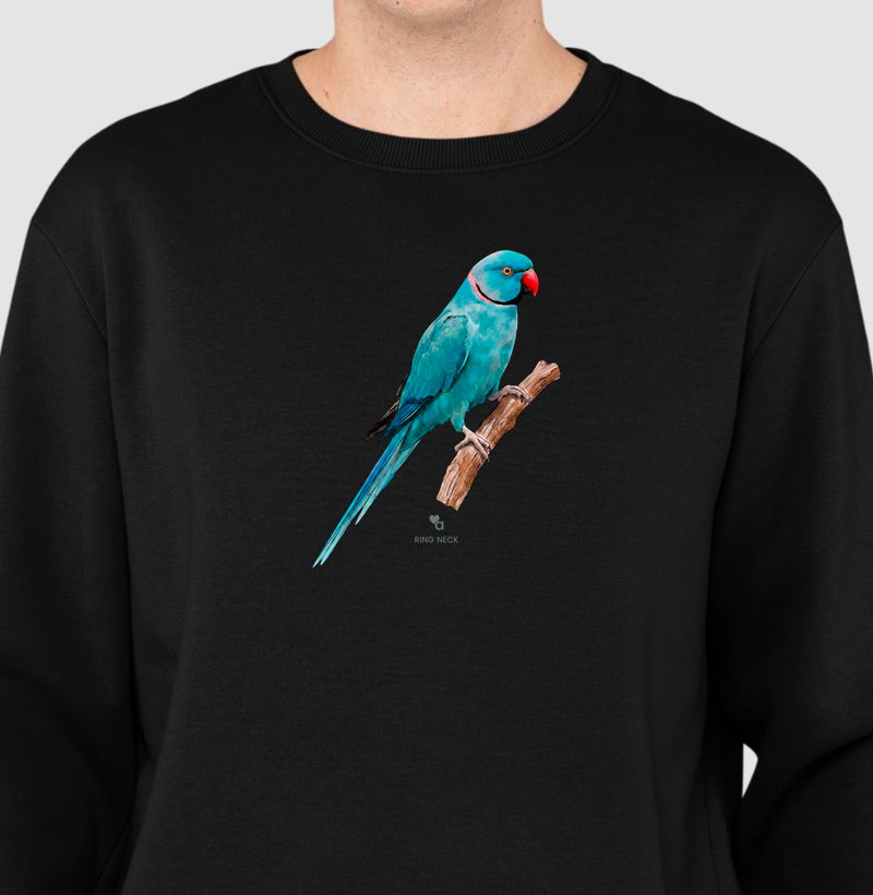 Aves - Ring Neck Azul - Moletom Suéter