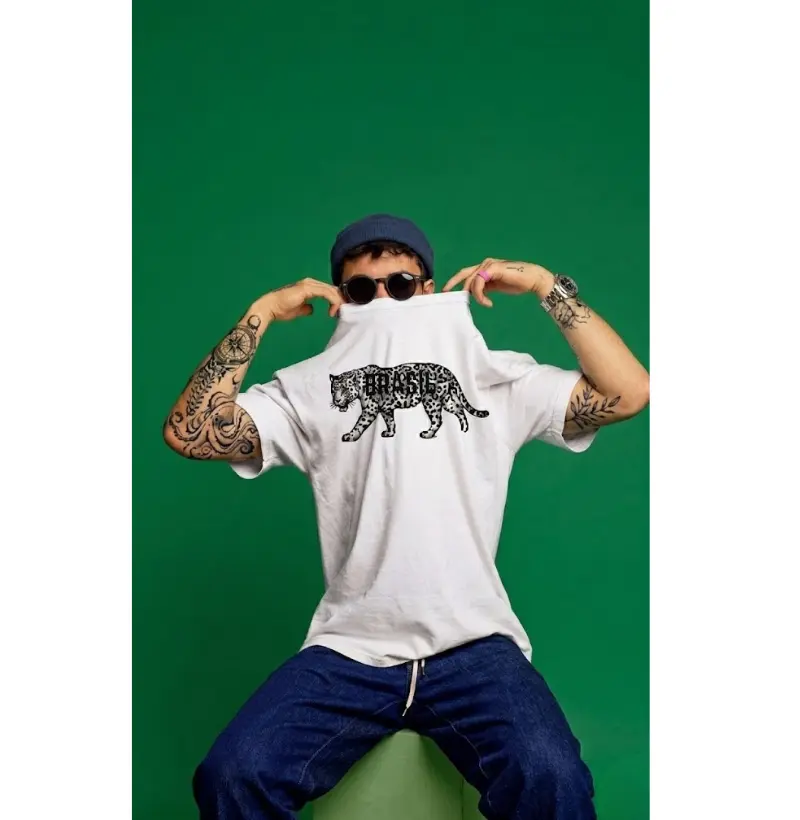 Camiseta Onça Brasil – Estampa Fusion