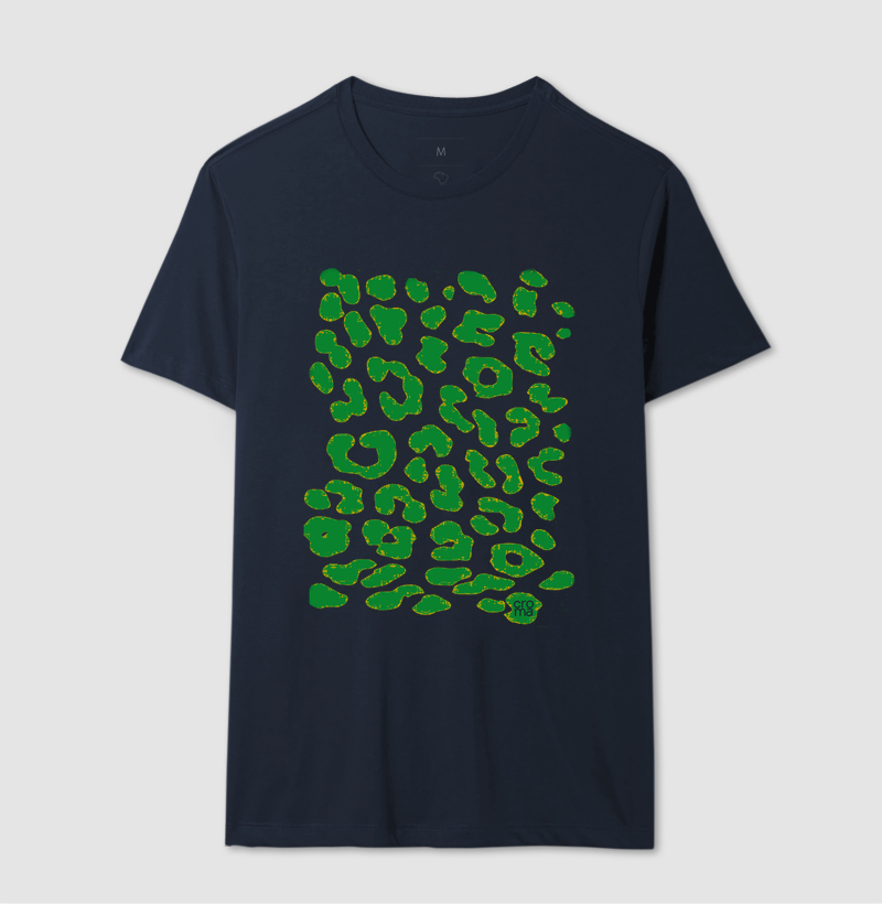 Camiseta Regular Onça Verde e Amarelo