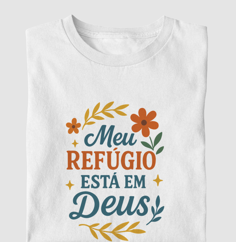 Camiseta meu refúgio está em Deus