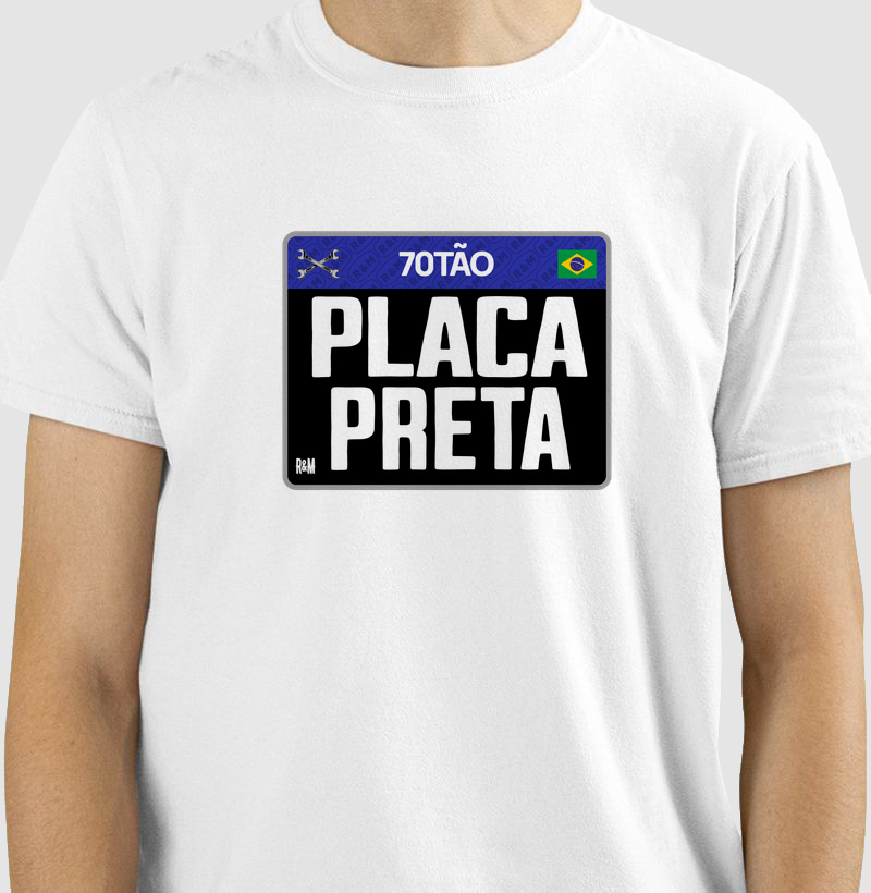 70tão Placa Preta