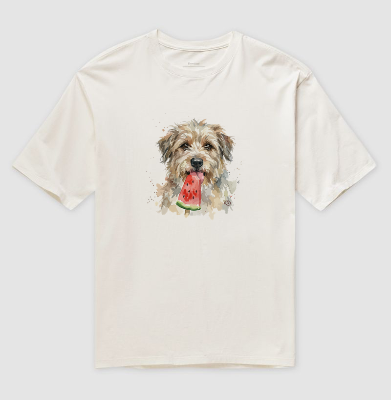 Cachorro com Picolé - Camiseta Oversized
