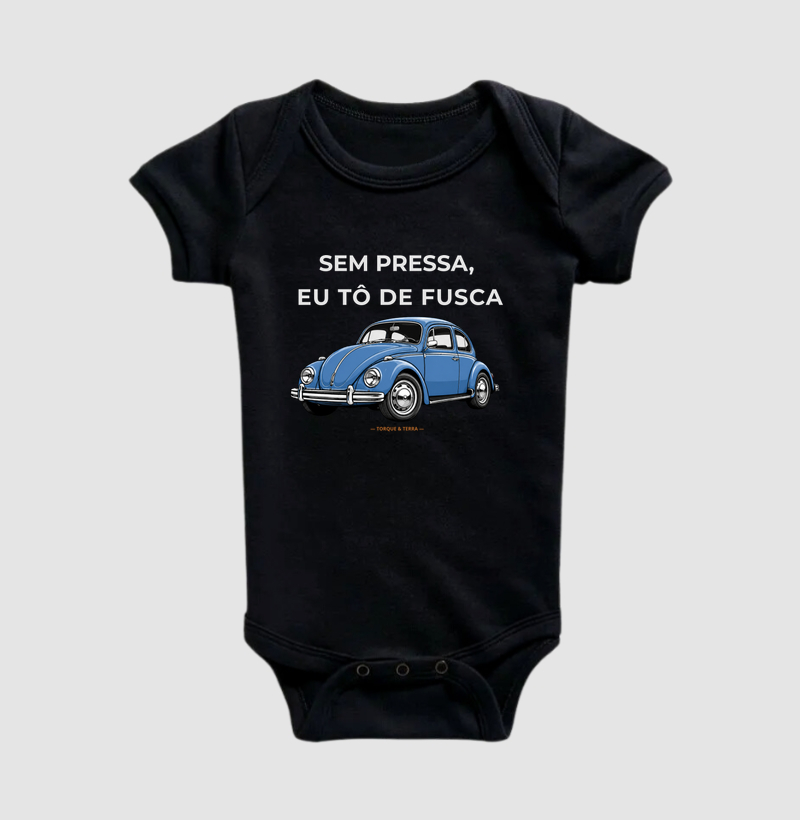 Sem pressa, eu tô de fusca - Azul médio acinzentado