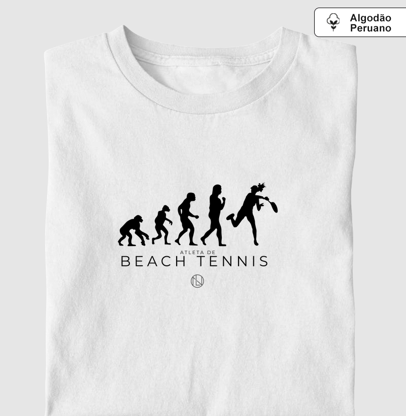 Camiseta algodão peruano Evolução da Atleta de Beach Tennis