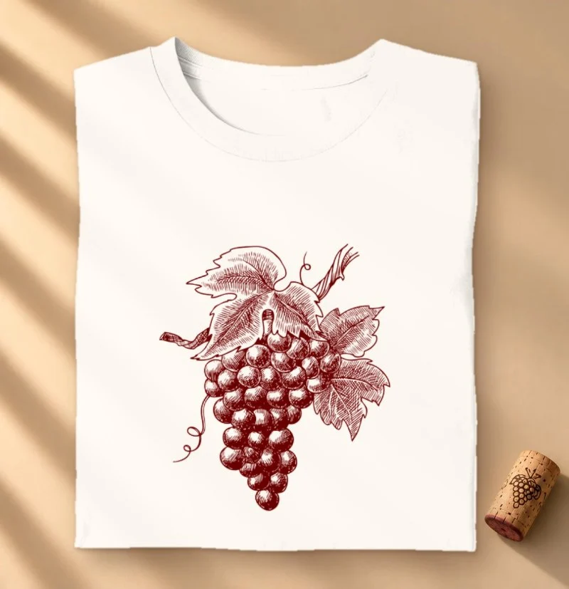 Camiseta Vinho - Uvas Clássicas