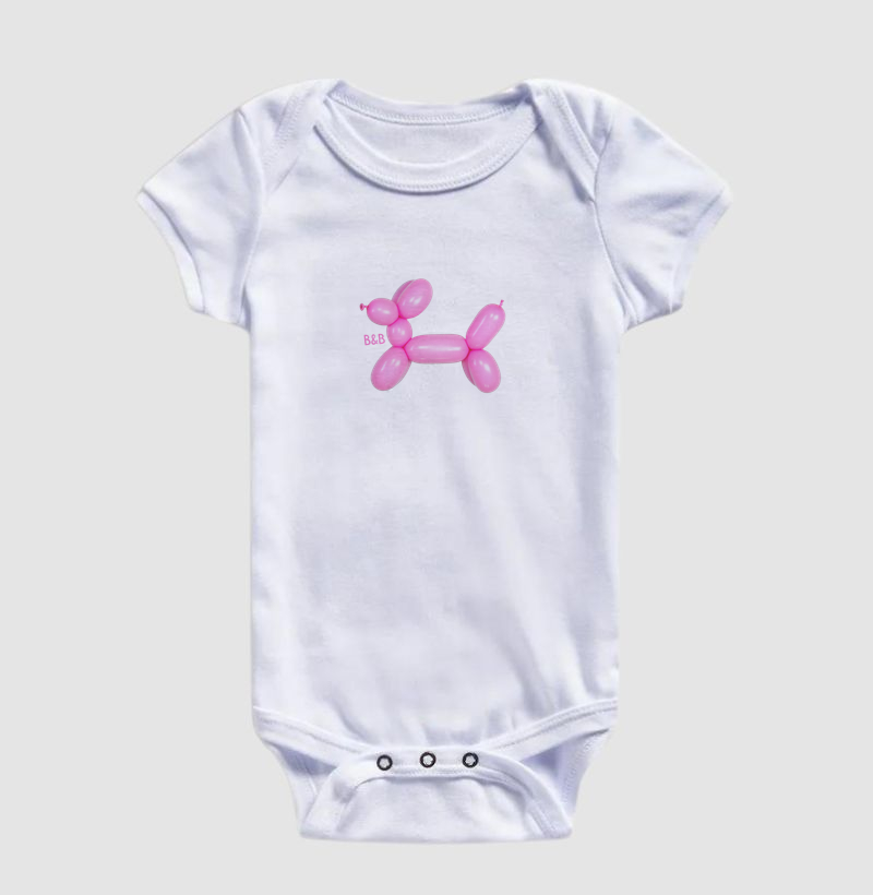 Body Infantil Pink Dog