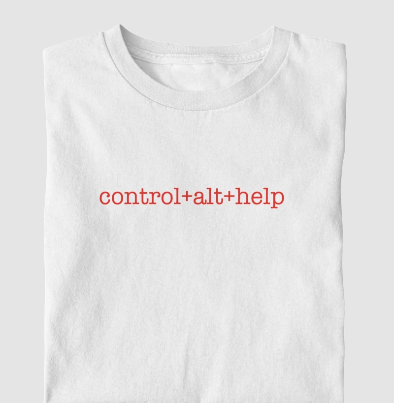 Camiseta Control+Alt+Help Que Quero
