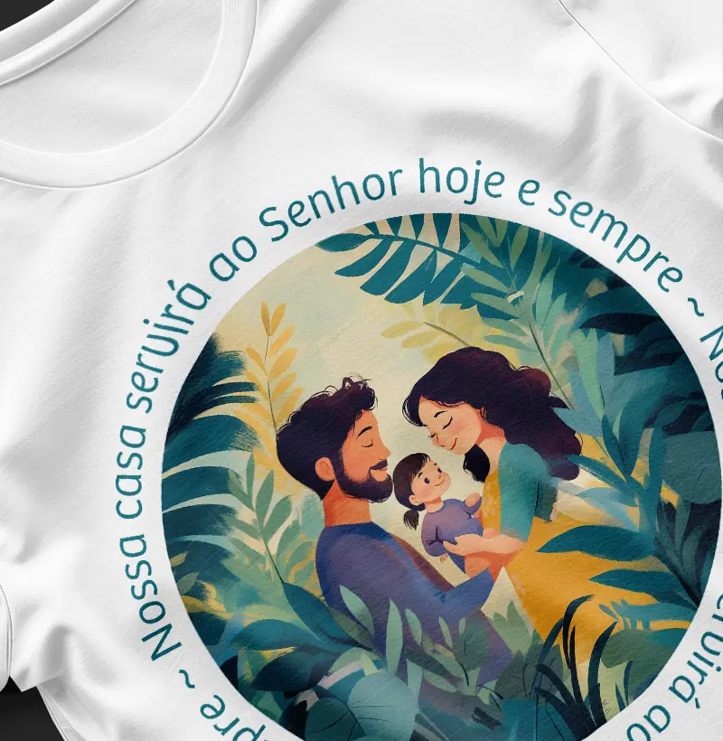Blusa Nossa casa servirá ao Senhor hoje e sempre