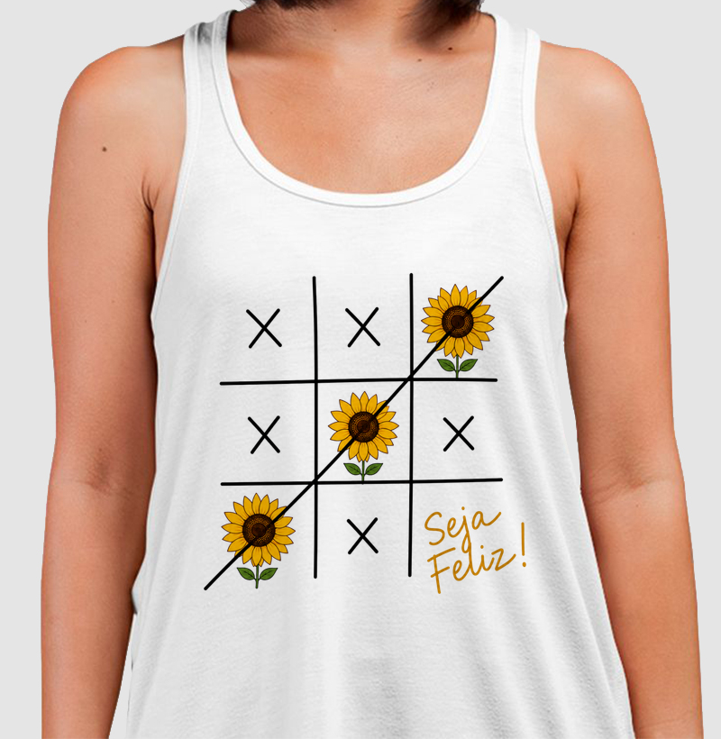 Camiseta Seja Feliz Girassol