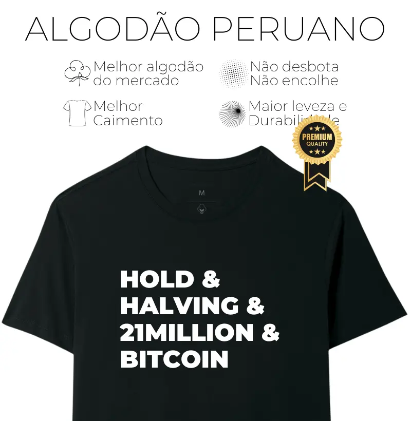 Hold, Halving, 21 million - Tecido Premium 