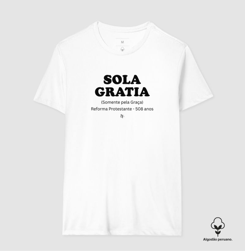 Sola Gratia - Camiseta Algodão Peruano