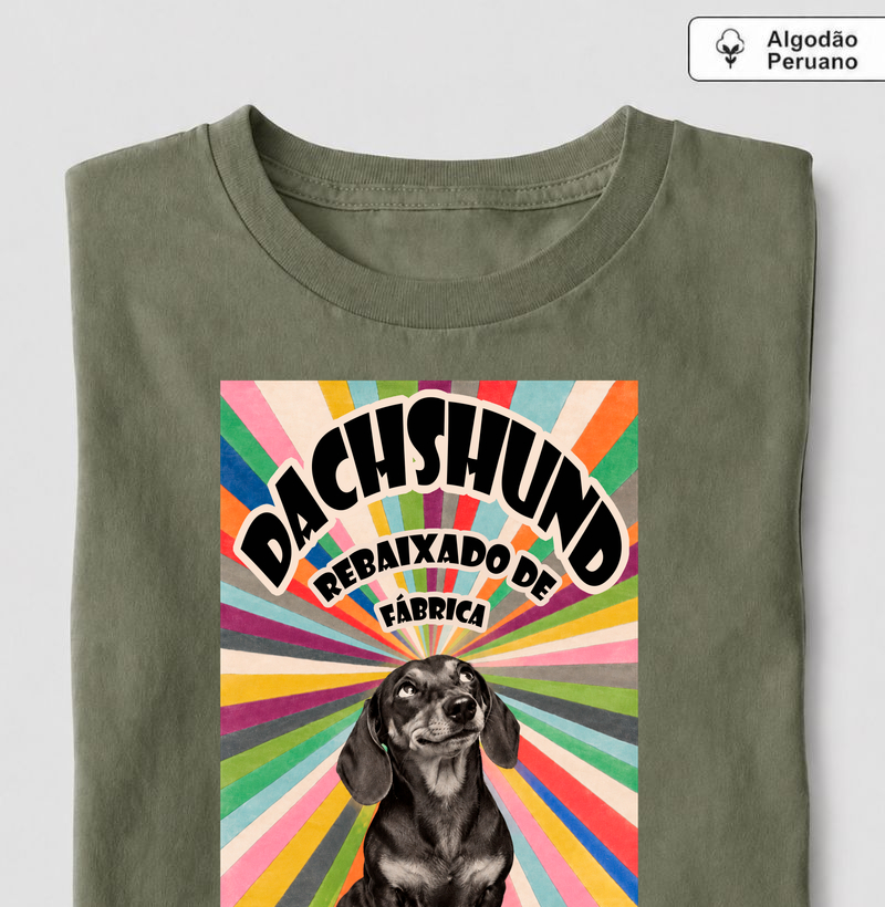 Dachshund Rebaixado de Fábrica  - Camiseta Algodão Peruano