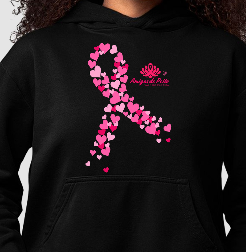Laço Rosa | Amigas do Peito - Hoodie Moletom