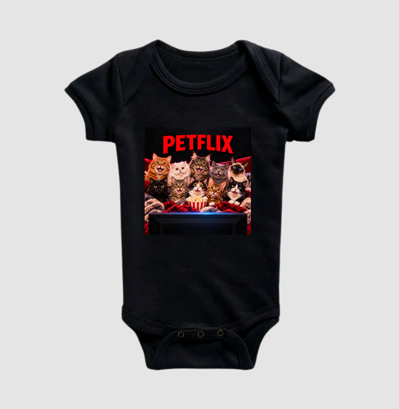 Petflix - Gatos - Body Infantil