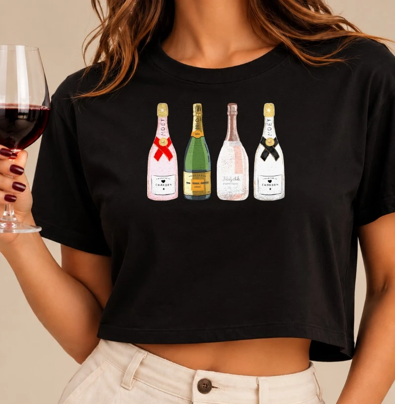 Camiseta Icones de Champagne - Cropped