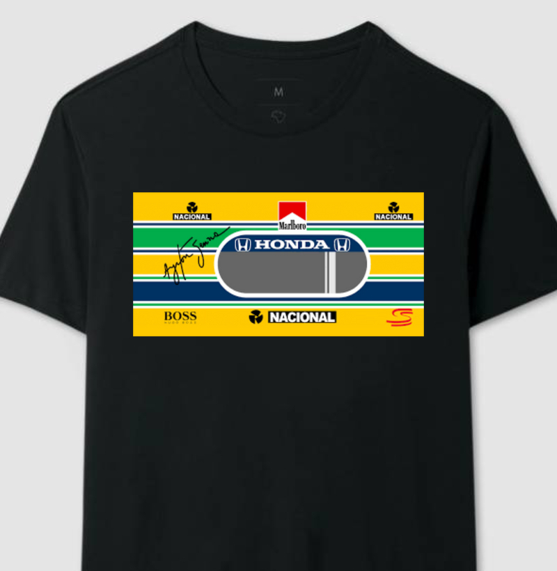 Camiseta - Ayrton Senna Desenho capacete