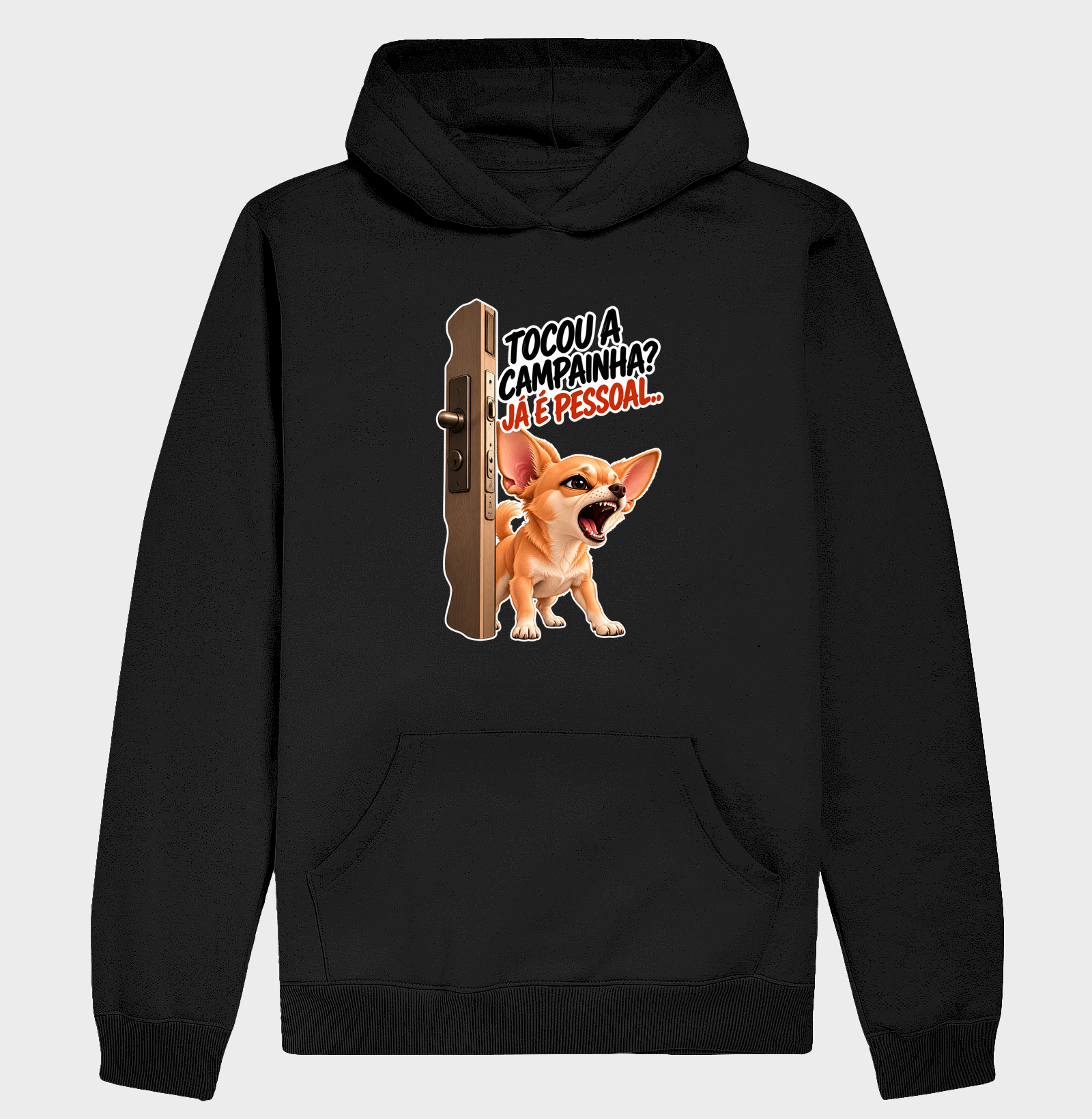 Tocou a campainha? Já é pessoal! - Hoodie Moletom
