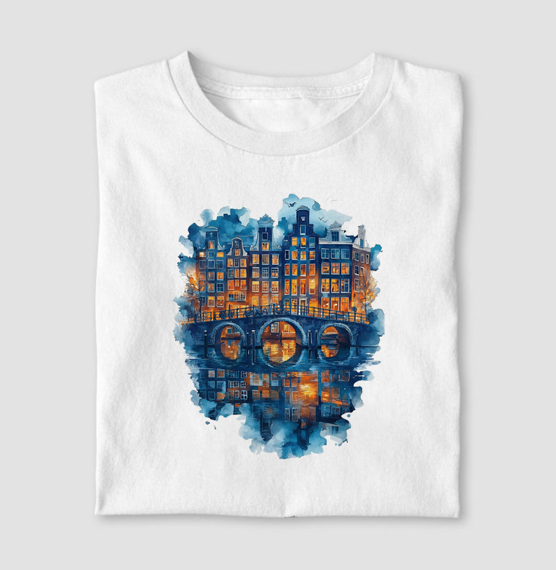 Camiseta Amsterdã Azul