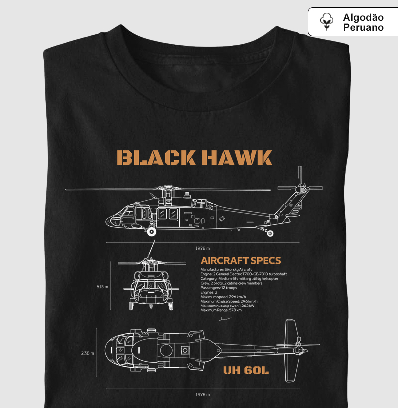 Black Hawk - Blueprint | Algodão Peruano