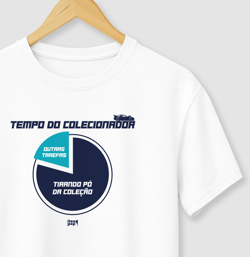 Camiseta colecionador miniaturas gráfico