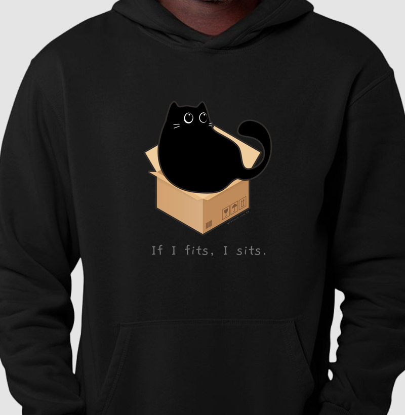 If I fits, I sits. | gato preto