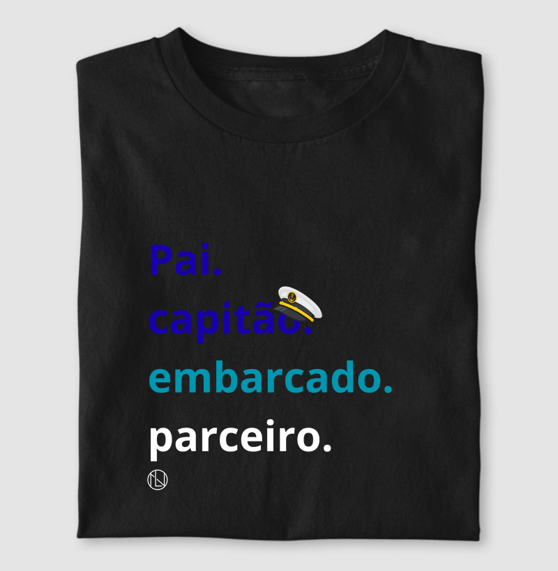 Camiseta Pai capitão, parceiro.