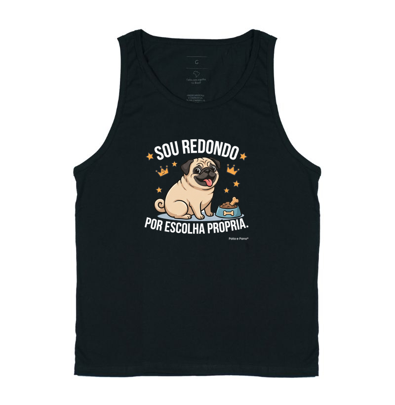 CAMISETA PUG REDONDO - Regata